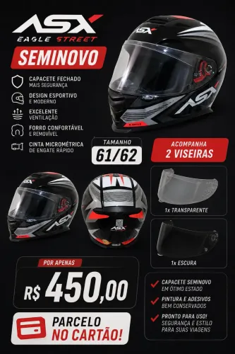 Capacete para moto ASX