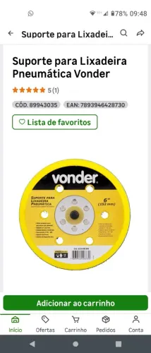 Suporte para Lixadeira Pneumática Vonder