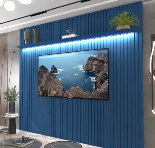 Painel Ripado Oceano Prime para TV Gigante