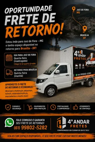 Frete Juiz de Fora pra Brasília | barato