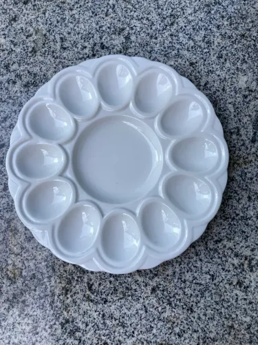 Prato Porcelana Porta-Ovos (Travessa/Godê/Paleta)