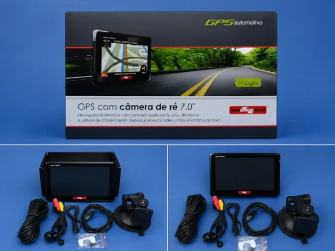 GPS, com Câmera Trazeira e TV Digital. com Tela de 7"