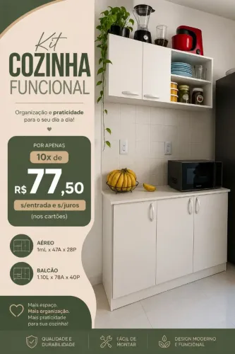 Armário e balcão em mdf entrega grátis
