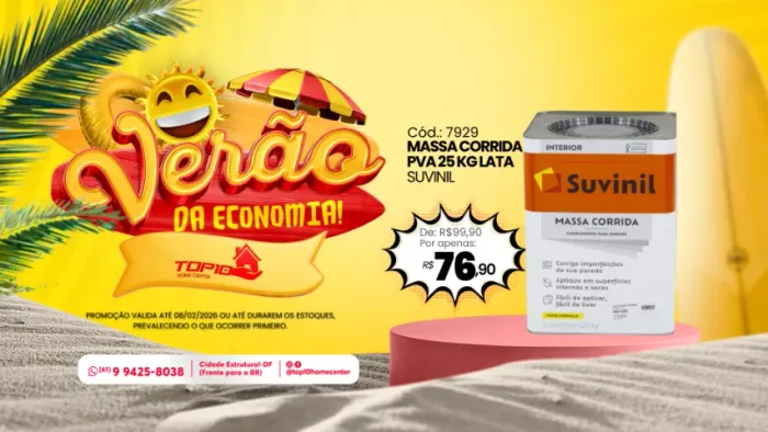 Massa Corrida PVA 25kg Suvinil R$ 76,99