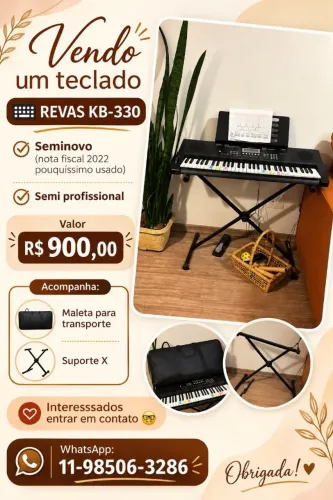 Teclado semi profissional