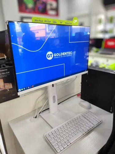 Monitor Pivot IPS 23.8" Full HD 120Hz GIRA 90graus Branco
