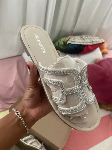 Sandália de strass