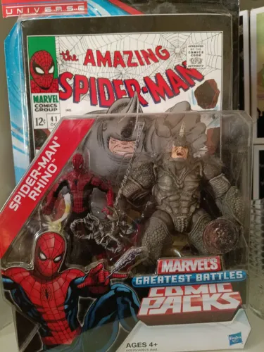 Marvel Universe hasbro pack Spiderman vs Rhino toys r'us exclusive