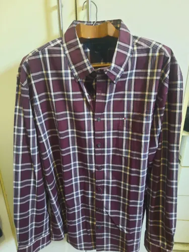 Linda camisa masculina manga longa Tommy c/ stretch - XXL
