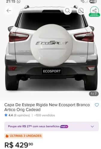 Vendo Capa de estepe. 
