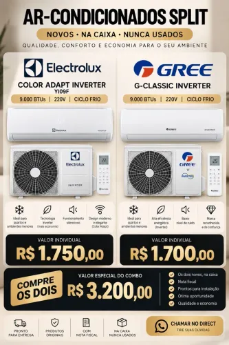 Ar-Condicionado Electrolux Inverter 9000 BTUs 220V Novo na Caixa