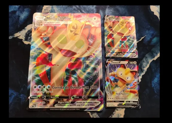 MeowthV e Meowth VMAX + Jumbo oversize - Pokemon Miau