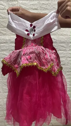 fantasia vestido bela adormecida P infantil