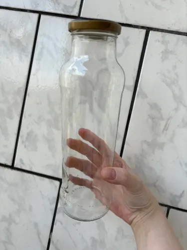 Vidro Vazio Usado Menor Molho 720ml com Tampa