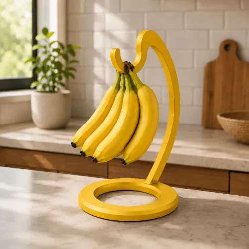 Suporte para Cacho de Banana Decorativo Base Estavel Design Moderno Cozinha Organizada