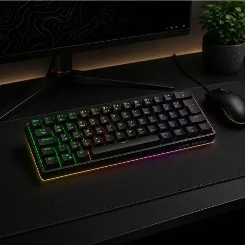 Teclado Mecânico 60% Night Walker V-II Switch Brown | Software Próprio | Hot Swap