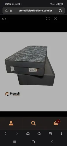 Conjunto Velvet Solteiro Molas Ensacadas Cor Cinza 88X188X74 Plumatex
