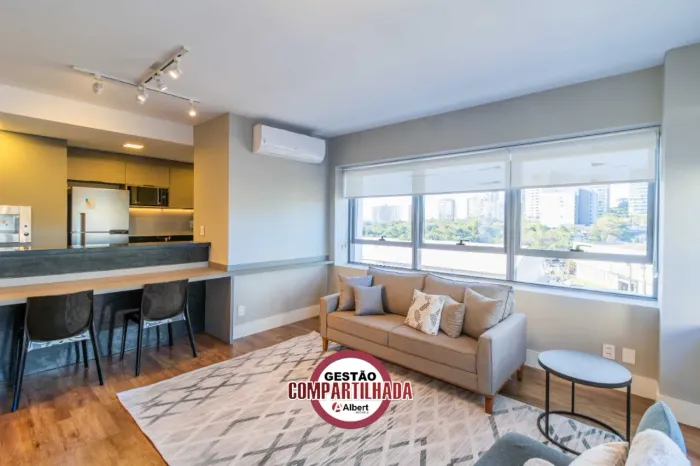 Apartamento mobiliado no coração nobre de Porto Alegre | Suíte | 2 vagas | Próximo ao Igua