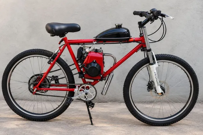 Bike Motorizada 4T Gasolina | Freio Hidráulico + Disco Shimano | Pneus Novos