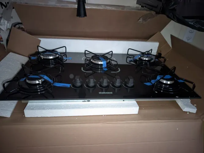 Cooktop Itatiaia 5 Bocas Vidro Temperado Preto - Excelente Estado