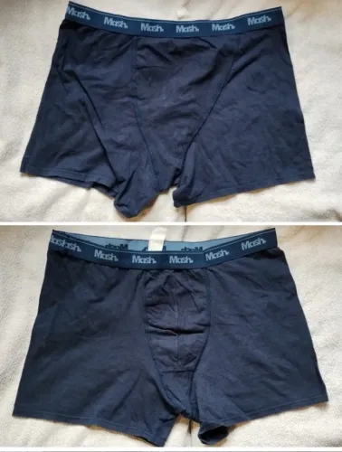 Cueca Boxer Mash algodão azul + cinza 2pçs