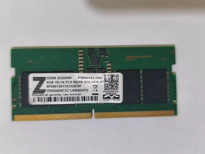 Memória Ram DDR5 8gb 5600mhz notebook