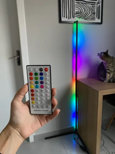 Luminária de Chão LED RGB Canto 140cm + Controle