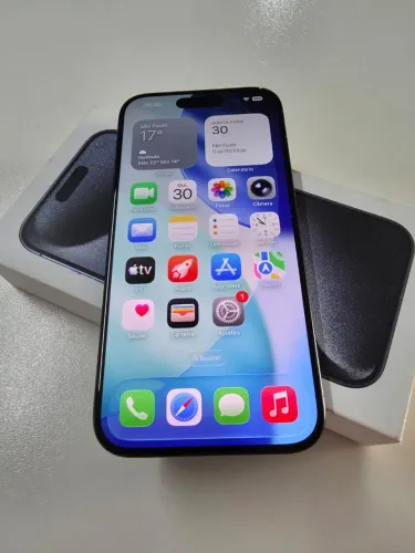? iPhone 15 Pro 128GB - Titânio Azul | Anatel | Chip Físico | Única Dona