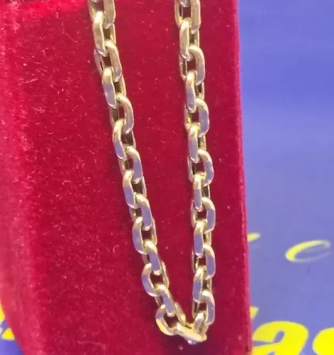 Pulseira Cadeado Ouro 18 Kilates Peso 5.50 Gramas 3 mm Oca 22 Cm