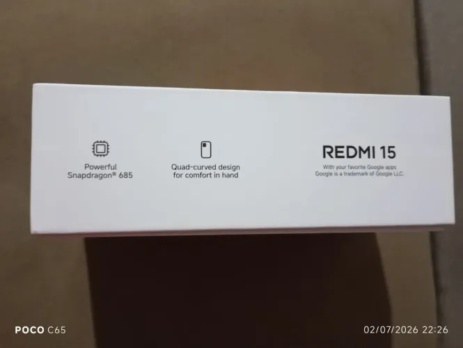 Celular Redimi Xiaomi Note 15 NUEVO. 256 GB- 16+16 RAM.