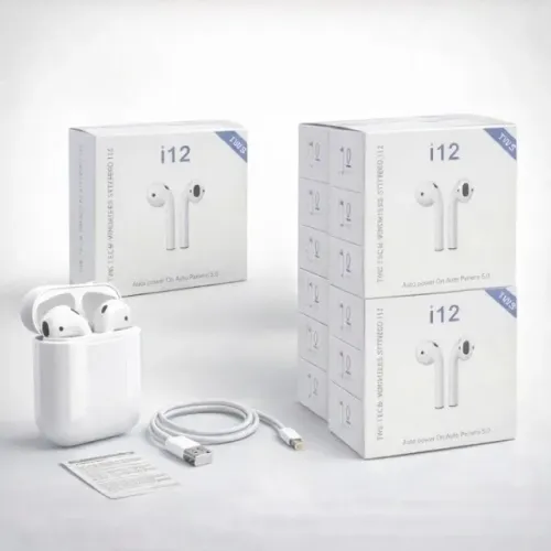 Fone de Ouvido Bluetooth Sem Fio i12 TWS - Novo na Caixa