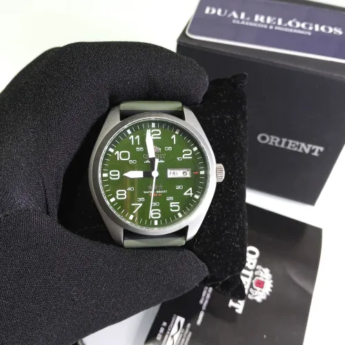 Relógio Orient Automático Militar/Field 42mm Verde Full Set Completo
