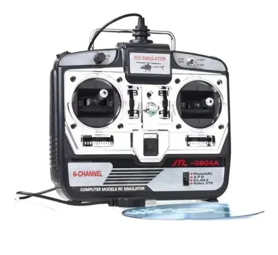 Radio Simulador 6 canais para aeromodelo, drone e helimodelo