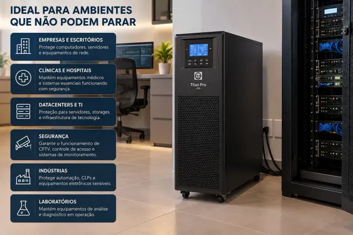 Nobreak ATA TITAN PRO UPS 6000VA (6kVA) - 220V - NOVO, NUNCA USADO!