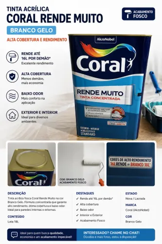 Tinta Coral Branco Gelo