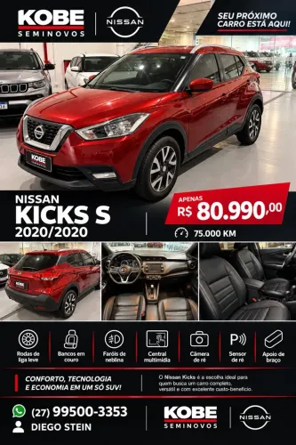 Nissan Kicks S 1.6 16V Flex 5P Aut. 2020