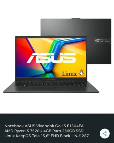 Notebook ASUS Vivobook Go 15