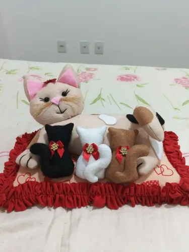 Peso de porta Artesanal (Gato) Feltro