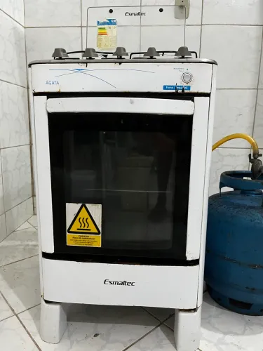 Fogão Piso 4 Bocas Esmaltec Acendimento Automático Branco Bivolt - Ágata