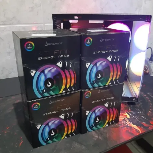 BAIXOU O PREÇO - Kit 3 Fans ARGB + Controladora e Controle - Promoção!