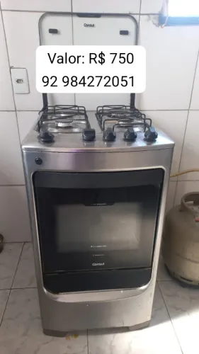 VENDO FOGÃO DE AÇO INOX 4 BOCAS DA CONSUL
