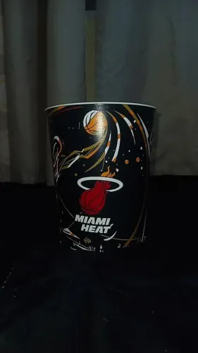 Balde de Pipoca Miami Heat Original NBA - Colecionável