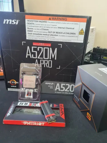 Kit upgrade Ryzen 5 5600G + MSI A520 + 32gb RAM DDR4 + SSD NVMe 256gb