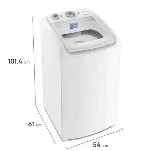 Lavadora de Roupas Electrolux 9kg 10 Programas de Lavagem Branco Efficient Care LED09