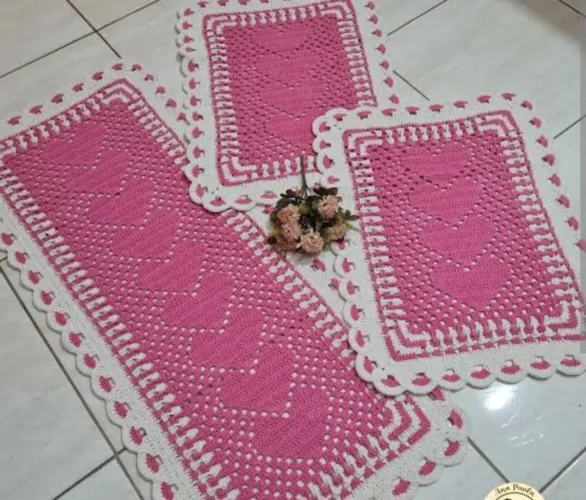Jogos de tapetes em croche , faço pro encomenda