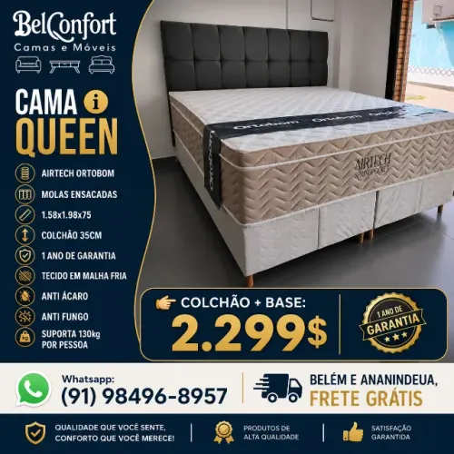 CAMA QUEEN ORTOBOM OFERTA