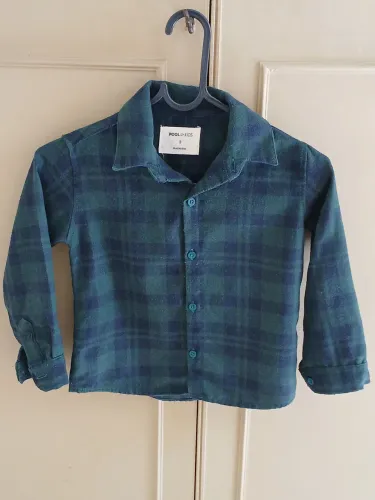 Camisa Xadrez Infantil - Pool Kids - Tamanho 3. 