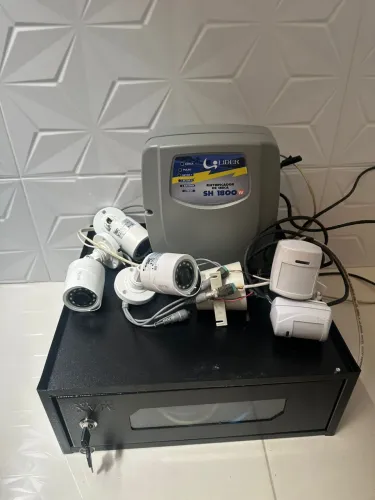 CÂMERAS+DVR+ ALARME COM SENSOR 