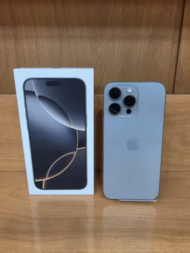 iPhone 16 PRO MAX 5G - 256GB - Seminovo - Caixa, Carregador, Capa e Película - Bateria 91%