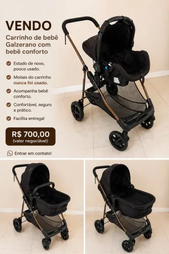 Carrinho de bebê Galzerano